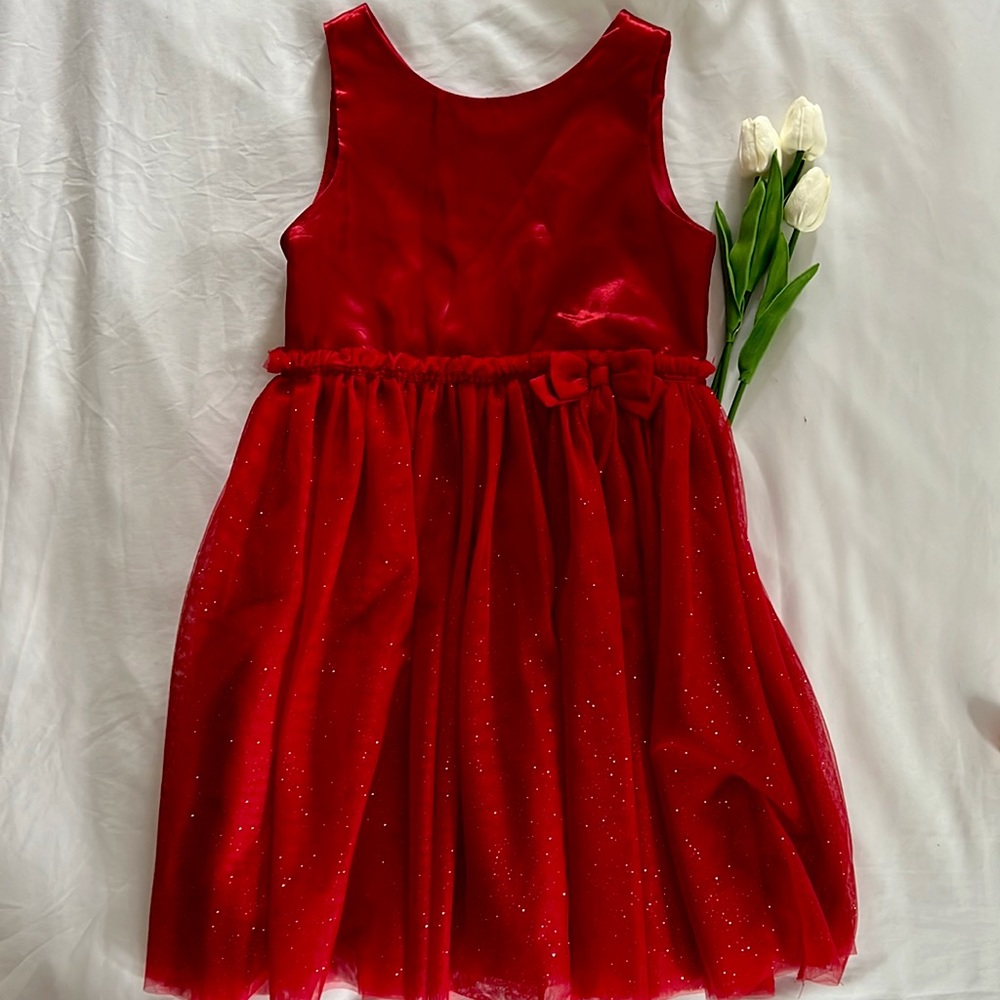 H&M Girls Red Sparkle Dress
